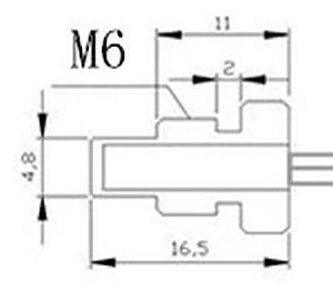 NTC-3950 waterdicht M6 schroefdraad afmetingen