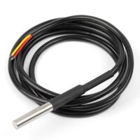 Temperatuur sensor digitaal 1-wire dallas waterdicht DS18B20 1m kabel (optie voor extra kabellengte)