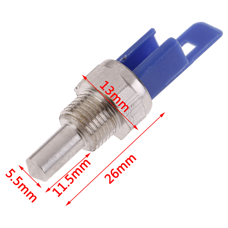 Temperatuur sensor weerstand DN6 RVS afmetingen