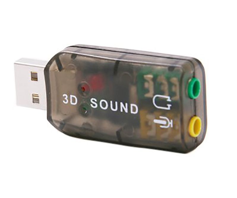 USB 2.0 Audio adapter 3D Sound (5.1) zwart