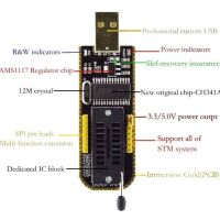 USB SPI Flash Reader Writer for 24CXX 25CXX 93CXX chips met CH341A/B chip met 8-pin verloop en clip - Afbeelding 3
