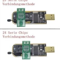 USB SPI Flash Reader Writer for 24CXX 25CXX 93CXX chips met CH341A/B chip met 8-pin verloop en clip - Afbeelding 4