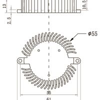 Heatsink 55mm rond aluminium met ventilator 5VDC 0.12A 2-pins JST-PH2.0 - Afbeelding 4