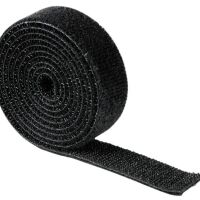 Klittenband haak-lus 12mm breed 1 meter lang zwart