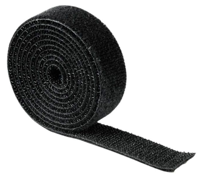 Klittenband haak-lus 12mm breed 1 meter lang zwart Klittenband haak-lus 12mm breed 1 meter lang zwart
