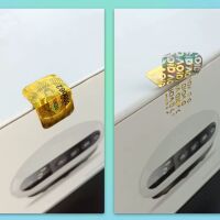 Garantiezegel 25x15mm met serienummer hologram genuine goud - Afbeelding 3