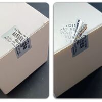 Garantiezegel 40x20mm met serienummer en barcode zilver - Afbeelding 3