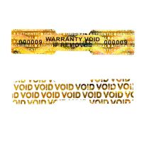 Garantiezegel 50x10mm met serienummer hologram bone goud