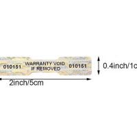 Garantiezegel 50x10mm met serienummer hologram bone goud - Afbeelding 4