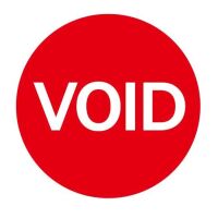 Garantiezegel bros sticker voor gat of schroef VOID rood 5mm (per 64 stuks)